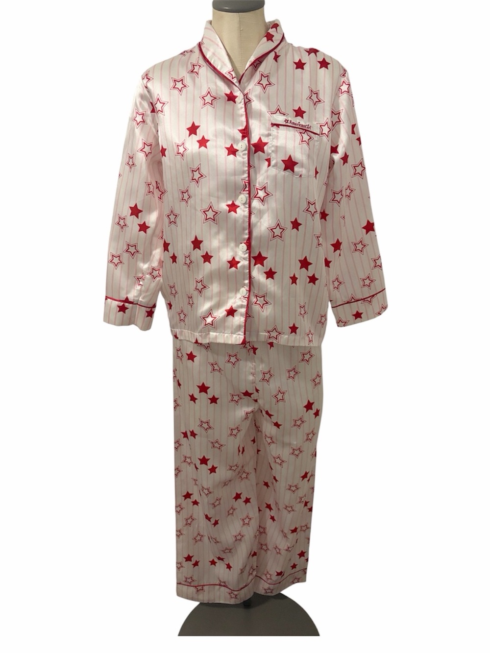 American Girl Vintage Just  Like You Red Star PJ’s Set Size Girls Large